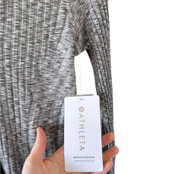 Athleta NEW Revolve Grey Ribbed Cardigan - Picture 6 of 7